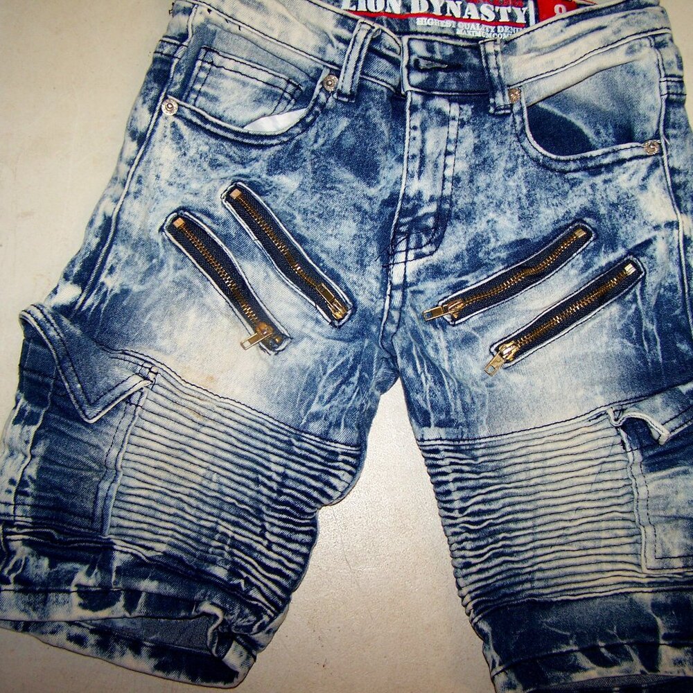 Two Pair Shorts Size 8:  Lion Dynasty Jean Shorts and Old Navy Khaki Shorts